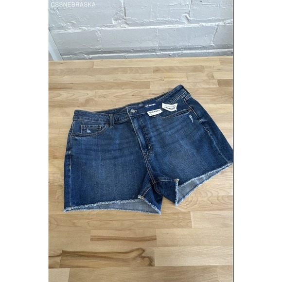 Old Navy Pants - Old‎ Navy Blue High-Waisted OG Jean Shorts - Size 14
